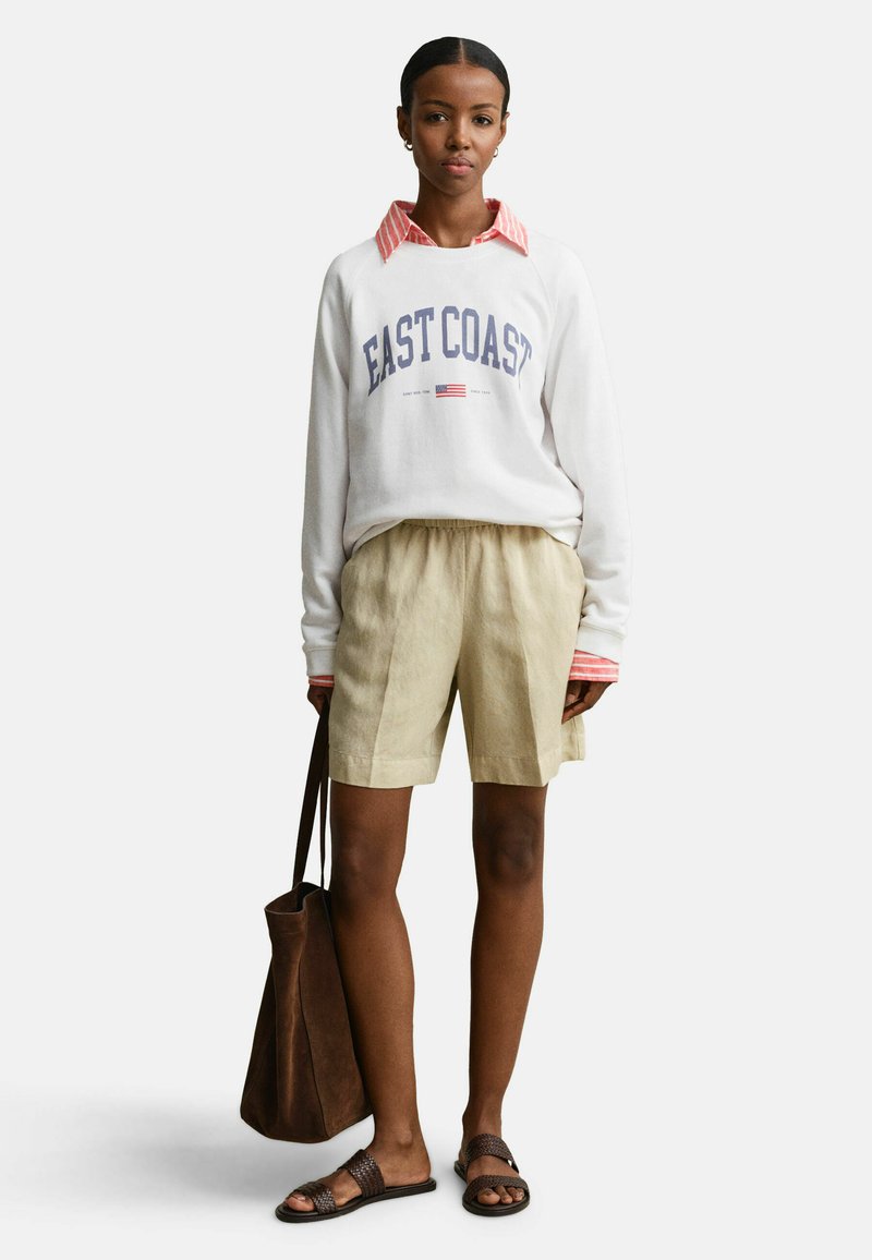 GANT GRAPHIC PRINT CREW NECK - Mikina - white