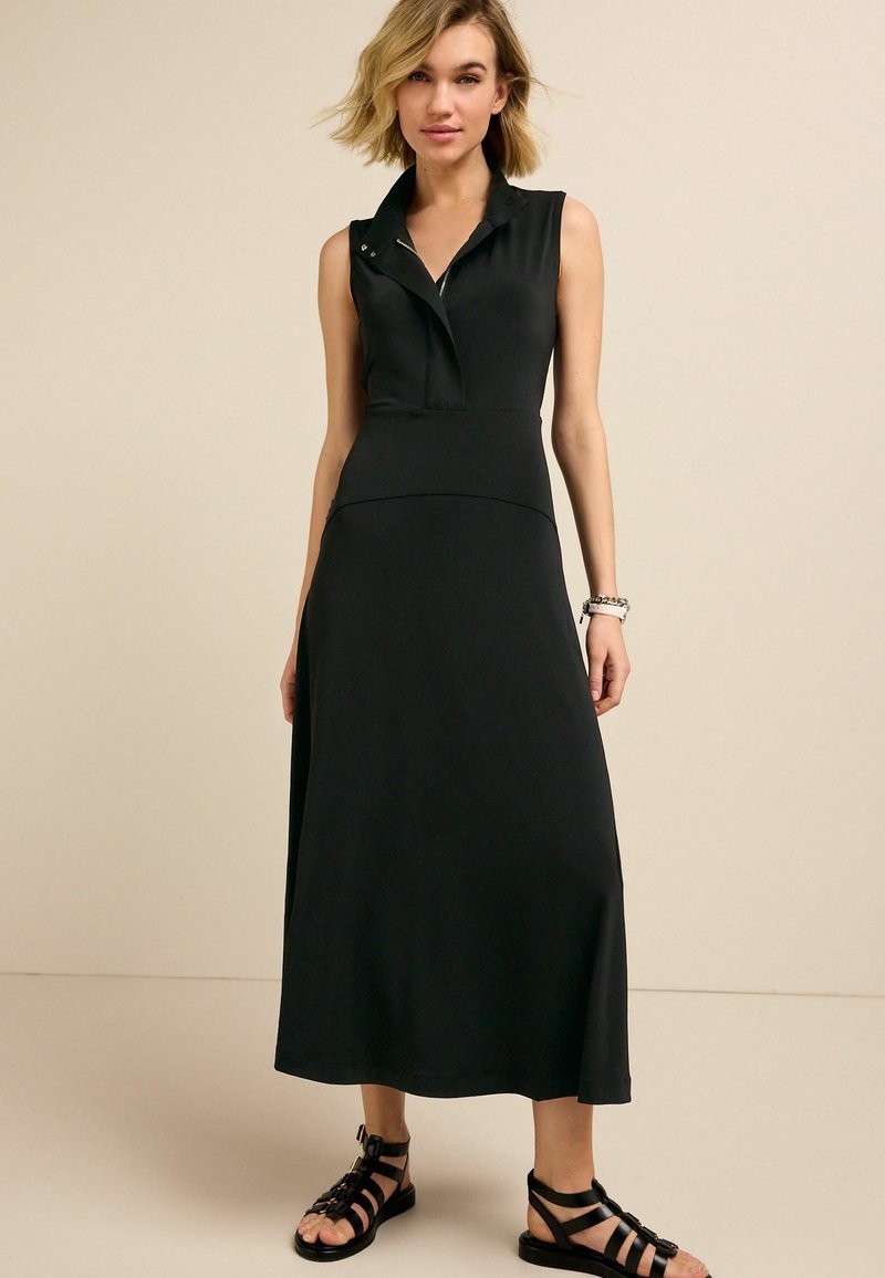 Next HIGH NECK SLEEVELESS ZIP MIDI DRESS Robe chemise black/noir ZALANDO.FR