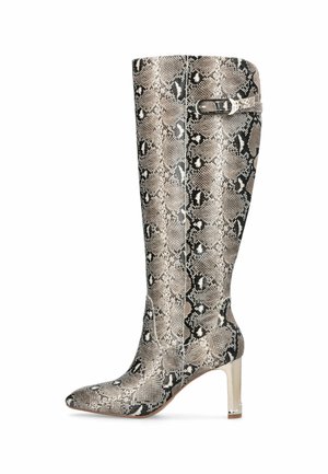 SNAKESKIN-EFFECT LAILA - Čizme s visokom petom - beige