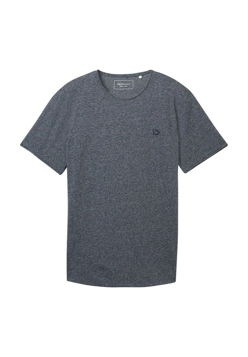 TOM TAILOR DENIM OPEN EDGE MELANGE - Basic T-shirt - sky captain blue ...