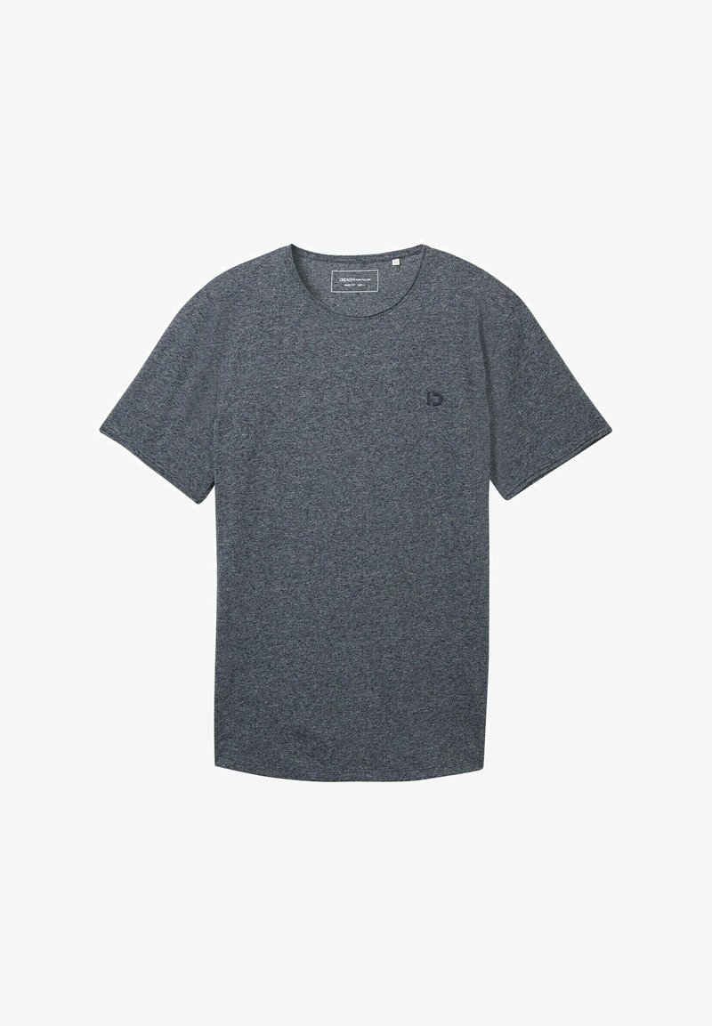 TOM TAILOR DENIM OPEN EDGE MELANGE - Basic T-shirt - sky captain blue ...