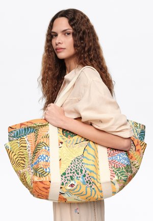 BIMBA Y LOLA, BIMBA Y LOLA BOLSO DE PLAYA MAXI ALGODÓN WILD - Bolso de mano - wild