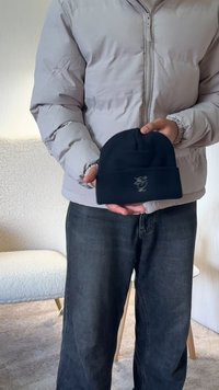 Cleptomanicx SKETCH GULL UNISEX - Megzta kepurė - black