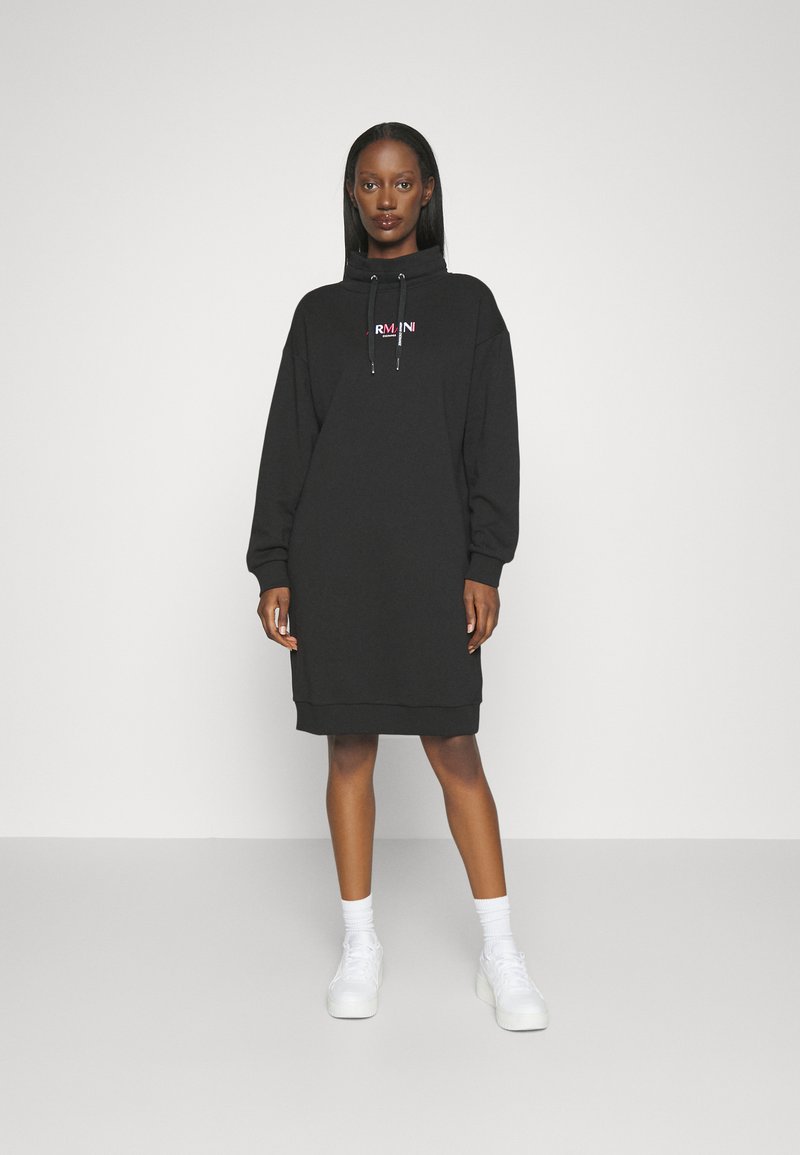 Armani Exchange Key Account Capsule Hoodie Dress Pulóverruha Black