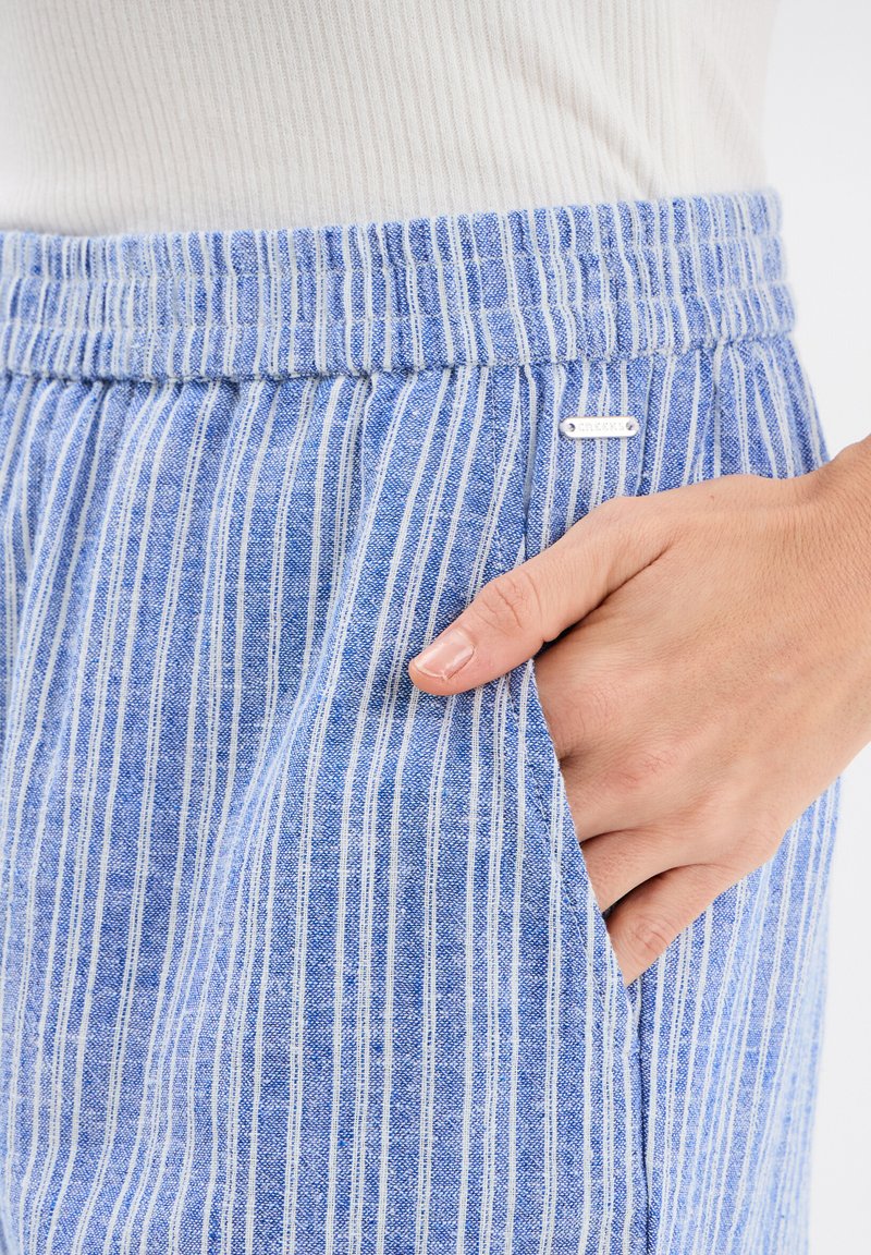 Pantalon Baseball Japonais Descente Blanc Rayures Bleues - Taille 35x32 - EUC