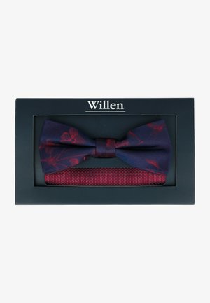 SET FLORAL / UNI - Pocket square - dunkelhimbeere