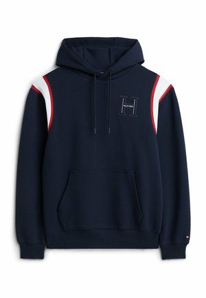 Tommy Hilfiger, RWB PIQUE H BAGDE REG HOODIE - Jersey con capucha - navy blue