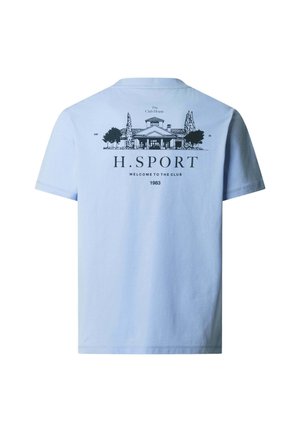 Hackett London, HACKETT LONDON PRINT T-SHIRT HS CLUB HOUSE TEE - T-shirt imprimé - summer blue