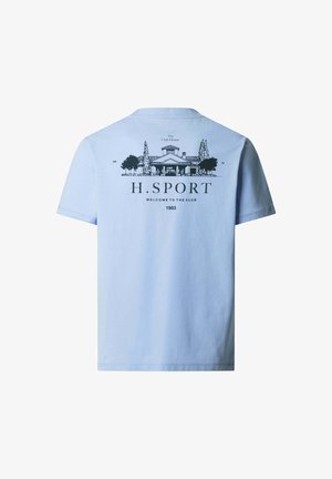 Hackett London, HACKETT LONDON PRINT T-SHIRT HS CLUB HOUSE TEE - T-shirt imprimé - summer blue