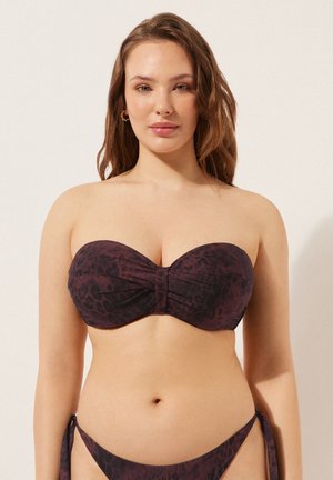 Calzedonia, DARK ANIMALIER BANDEAU - Top de bikini - brown