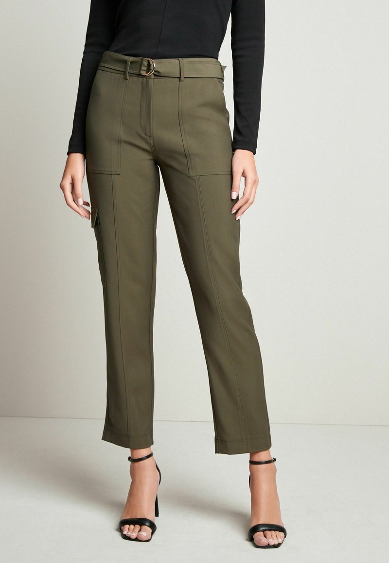 Next SMART UTILITY CARGO BELTED TAPER TROUSERS Cargobroek green/groen Zalando.be