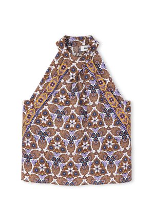 Ipekyol, HALTER NECK PATTERNED - Top - tobacco