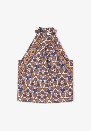 Ipekyol, HALTER NECK PATTERNED - Top - tobacco