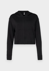 FULL ZIP HOODIE ICON COTTON TERRY - Camiseta de pijama - black
