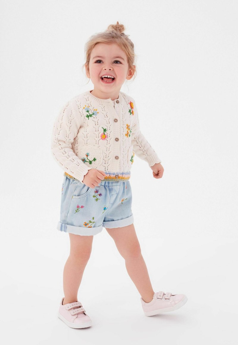 Next FLORAL EMBROIDERED CARDIGAN Cardigan cream/beige Zalando