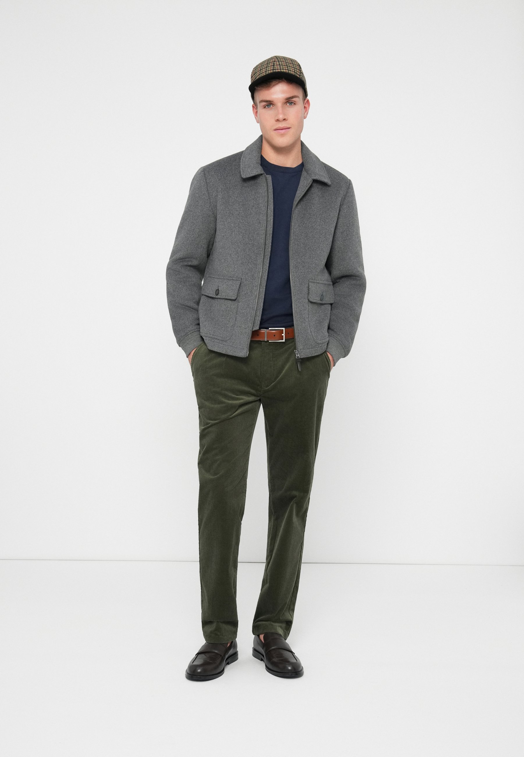 HACKETT LONDON アンコンジャケット ストレッチ グレー 46 Hackett London Light jacket - charcoal grey/grey - Zalando.co.uk