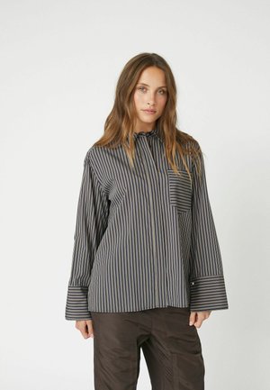 Co'couture FINA STRIPE  - Button-down blouse - black