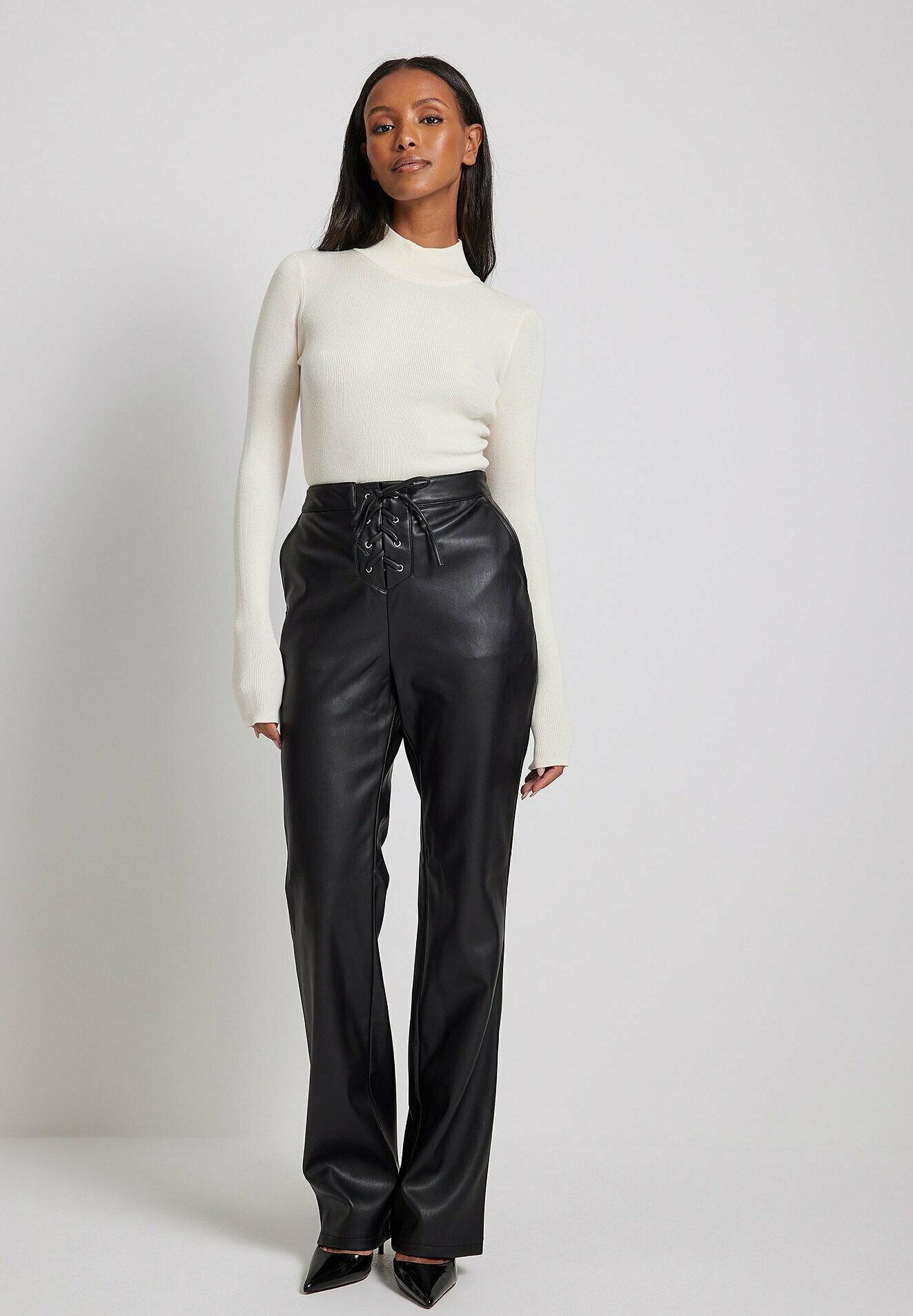 NA-KD Broek - black/zwart - Zalando.nl