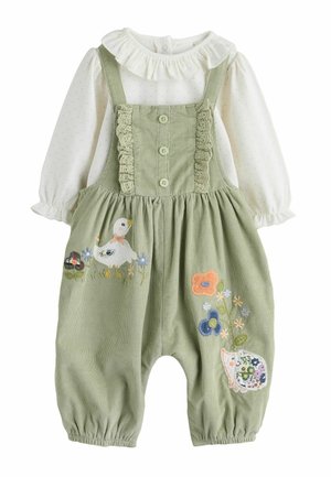 REGULAR FIT BODYSUIT AND 2 PIECE SET - Langarmshirt - sage green embroidered