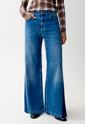 OPUS PANTS, MID RISE - Bootcut jeans - dark powder blue
