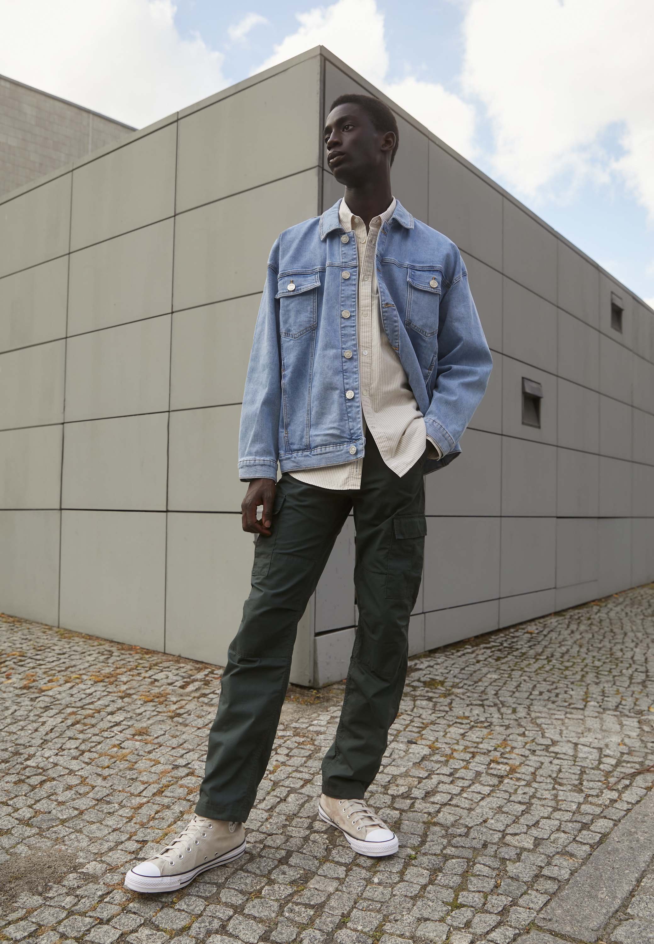 Carhartt WIP AVIATION PANT COLUMBIA - Cargo trousers - slate rinsed/dark  green - Zalando.co.uk