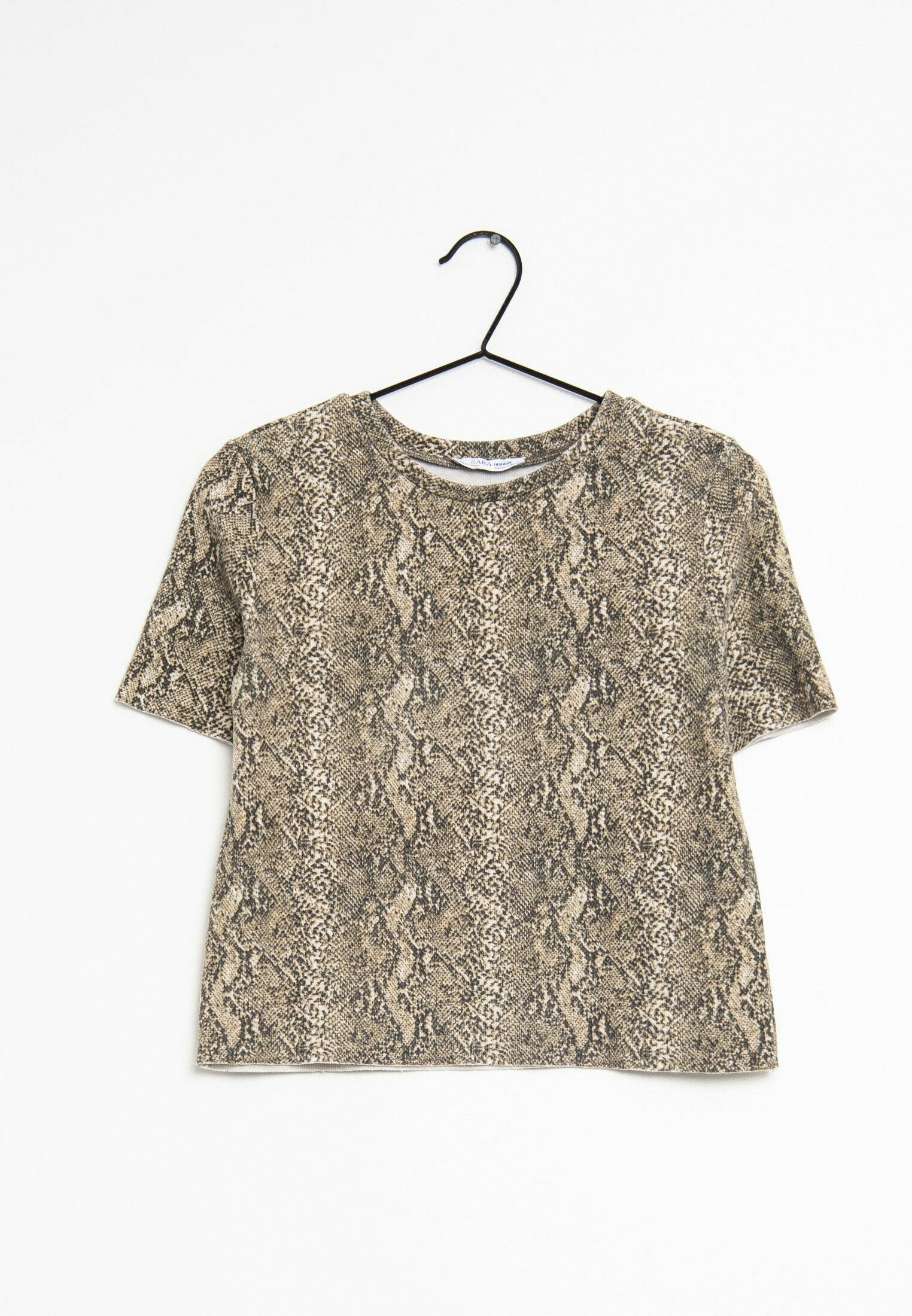 Zara Print T-shirt - brown - Zalando.de