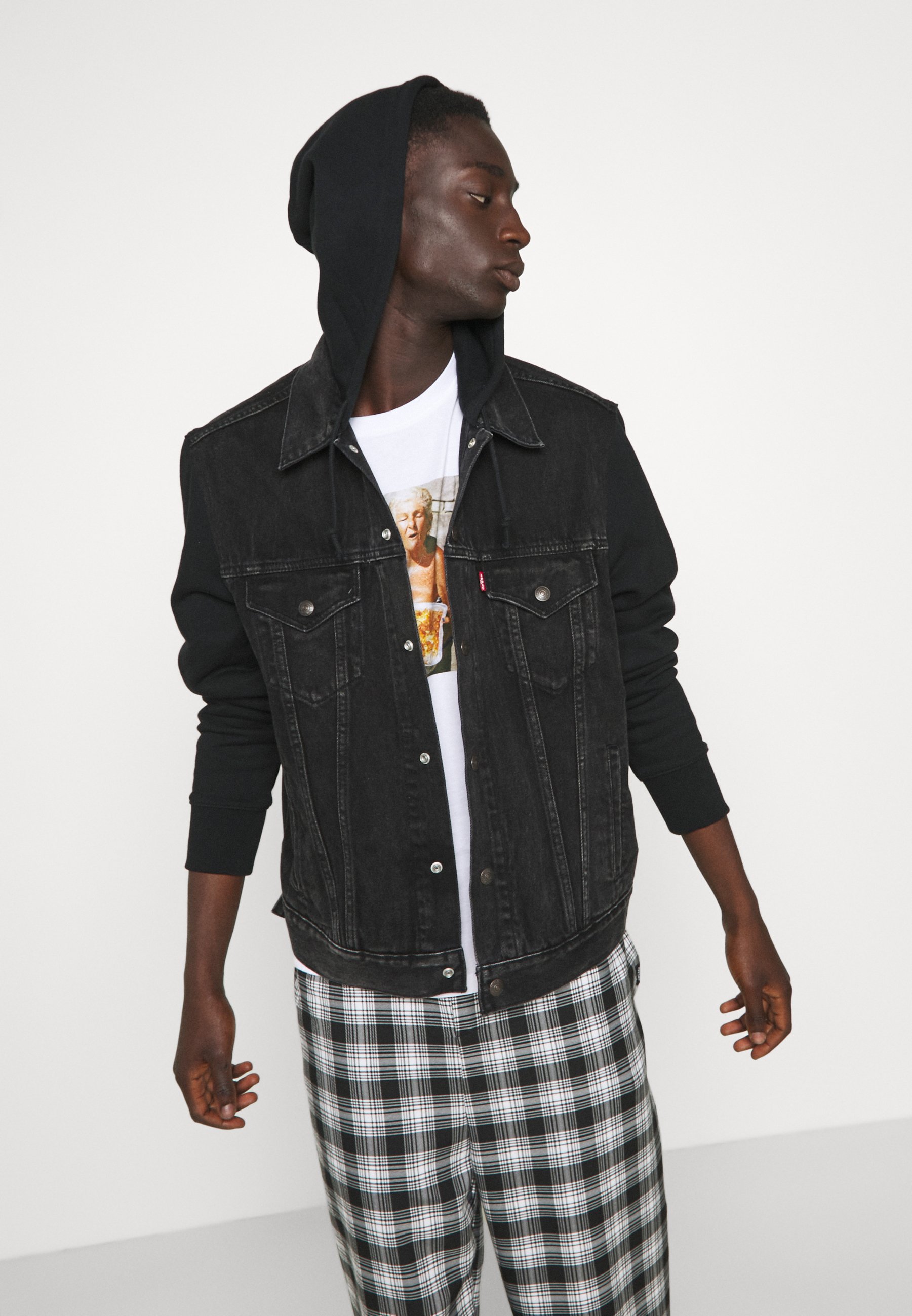 levi's hybrid trucker jacket black