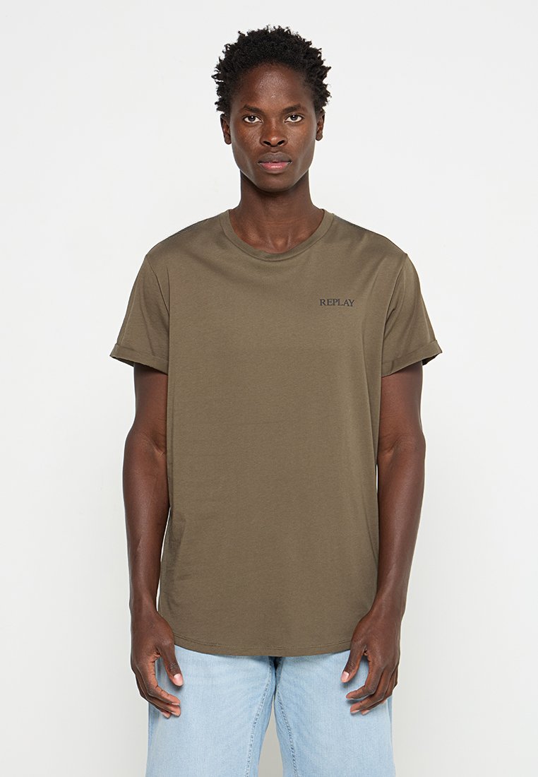 Replay T-shirt basic olijfgroen