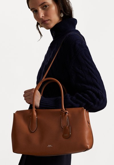 Polo Ralph Lauren BELLPORT LEATHER SATCHEL - Sac à main - cognac