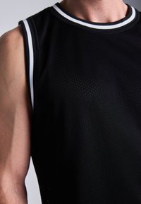 Pier One Sport MESH BASKETBALL VEST WITH CONTRAST PIPING - Débardeur - black