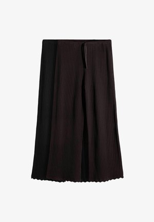 THE SET, REGULAR FIT - 2 PACK KNITTED TIE WAIST TROUSERS . - Nohavice - black chocolate brown