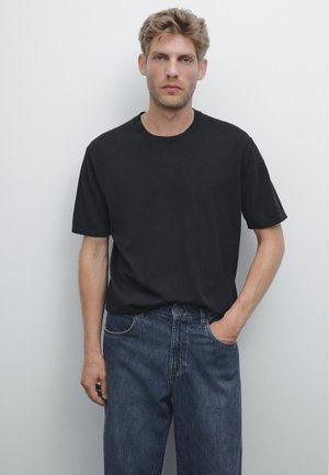 Massimo Dutti LIGHTWEIGHT CREW NECK WITH SHORT SLEEVE - T-shirt basic - dark blue