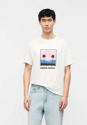 JJPERRY CREW NECK 5 PACK - T-shirt con stampa - atlantic deep/bright white/celestial blue/navy blazer/vetiver