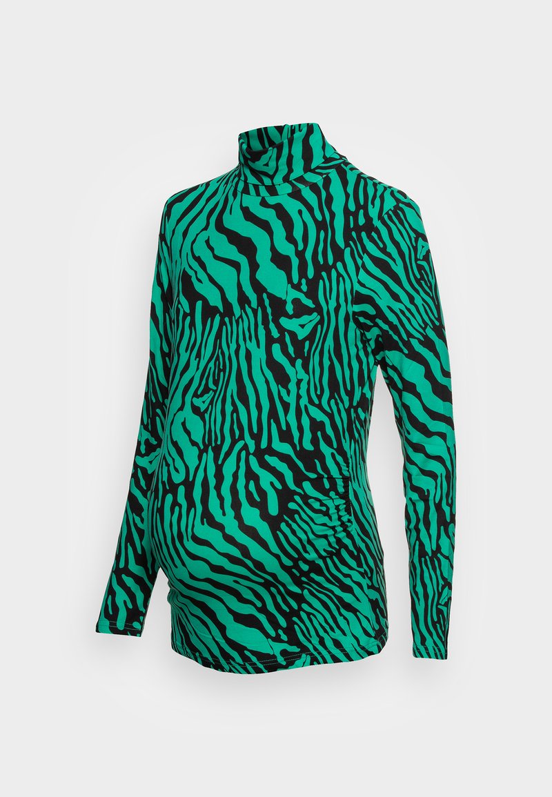 Pieces Maternity PMNALA HIGH NECK - Camisola de manga comprida - parakeet/black