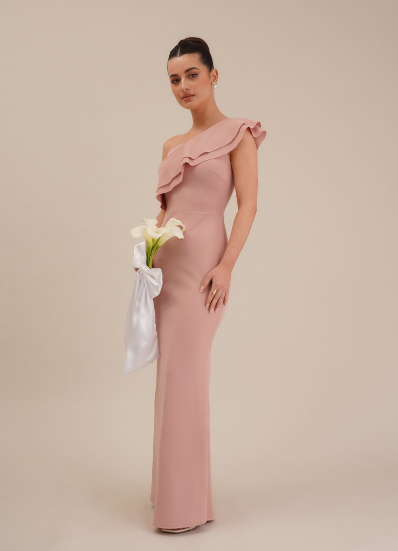 blush pink dress uk WAL G PETITE JOLAN RUFFLE MAXI - Jersey dress - blush pink/pink