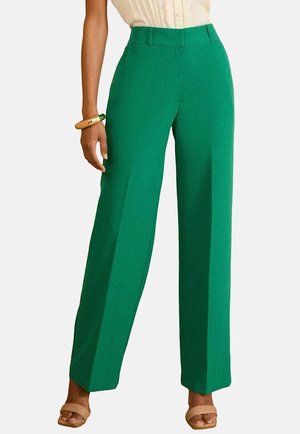 PETITE FIT HIGH WAIST WIDE LEG TAILORED - Pantaloni - green