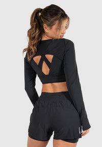 Smilodox CROP FASTLANE - Langarmshirt - schwarz