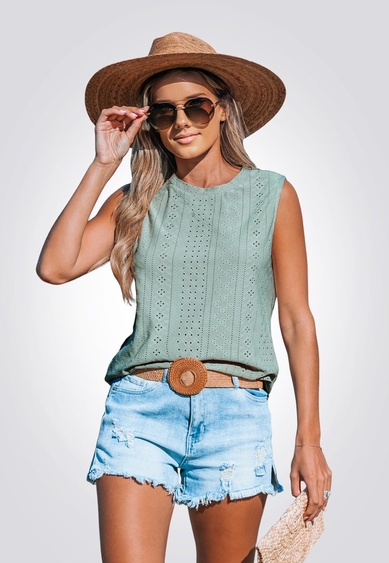 Cupshe TANK  - Top - green grey