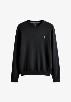 Next, REGULAR FIT CREW NECK - Striktrøje - black
