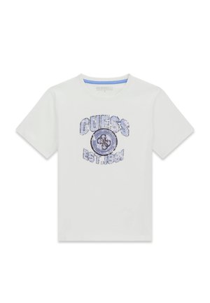 MIT AUFGEDRUCKTEM LOGO - T-shirt imprimé - weiß