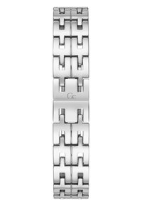Hõbedane metallkellarihm geomeetrilise lingimustriga. Omab poleeritud pinda ja graveeritud logo, näidates modernset ja stiilset välimust.