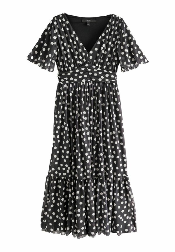 REGULAR FIT - PLEATED PUFF SLEEVE WAIST DETAIL  - Maxikleid