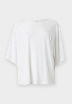 Norma Kamali SHORT SLEEVE BOXY - Βασικό μπλουζάκι - snow white