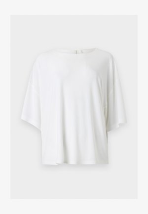 Norma Kamali SHORT SLEEVE BOXY - Βασικό μπλουζάκι - snow white