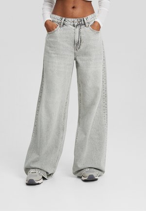 Flared Jeans - mottled light grey