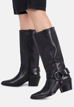 JUKESON - Cowboy-/Bikerboot - black