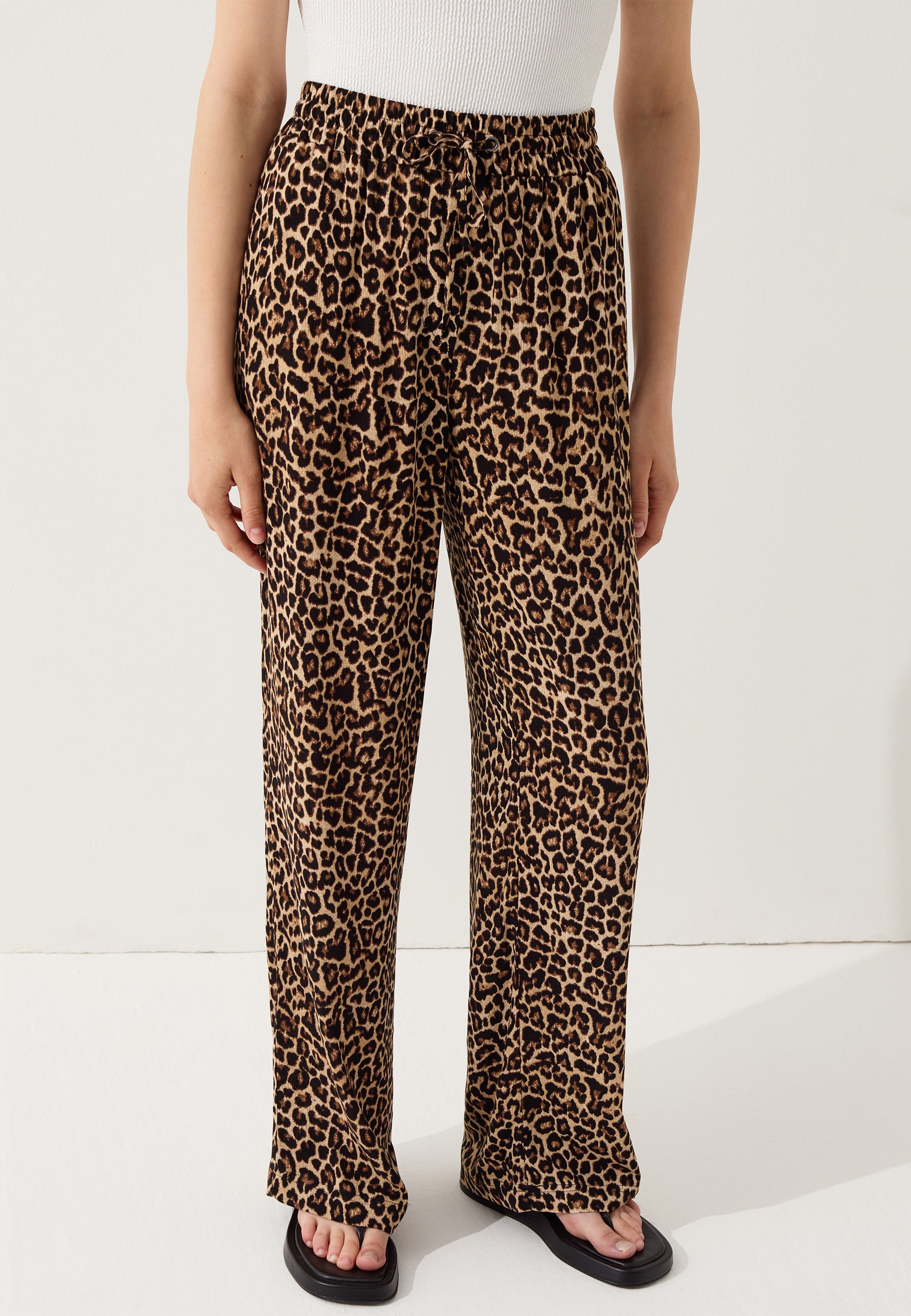 A Zampa Pantaloni Leopardati Calzedonia Animal Print Pantaloni