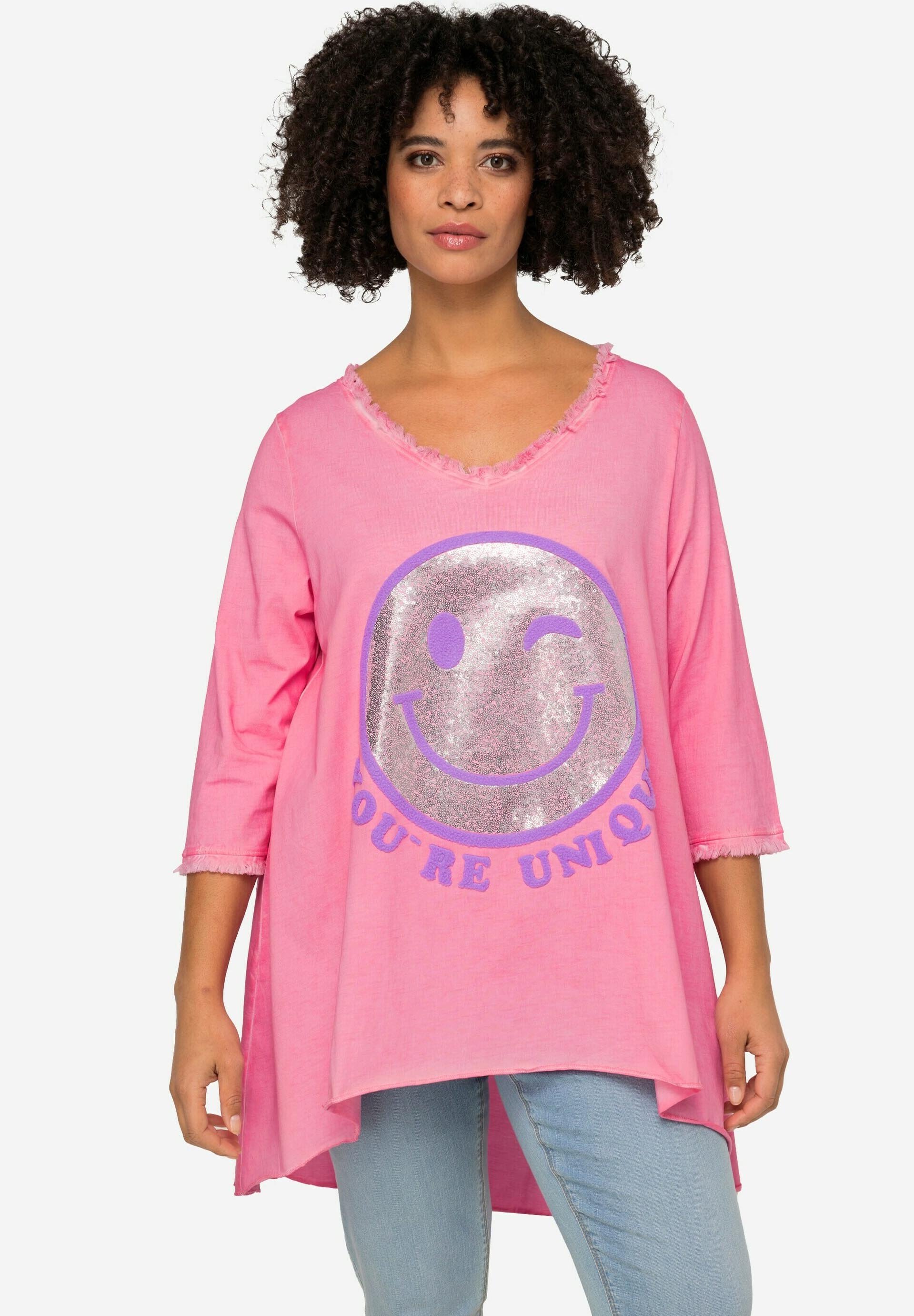 T-shirt Femme à Manches 3/4 Avec Paillettes - Col Rond, Stretch Confortable - Pour Fêtes Et Quotidien - 3
