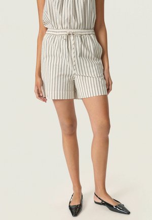 ANVITTE CAMPAIGN - Šorti - beige with black stripe