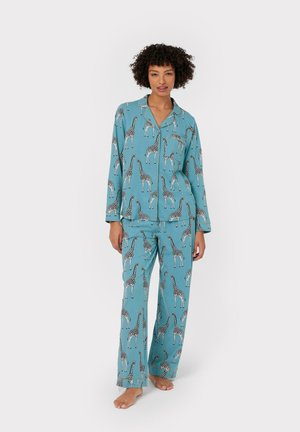 Chelsea Peers GIRAFFE PRINT SET - Pyjamas - blue